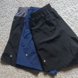Freeballers Set Of 3 Shorts Black/Grey, Blue And All Black Large Mens